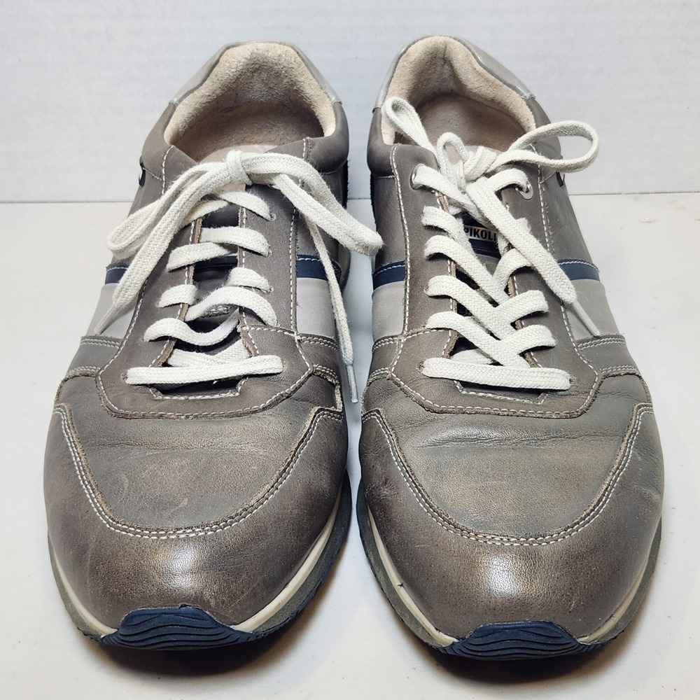 Pikolinos Cambil Walking Sneaker‎ Men's 42 Gray Blue Leather Lace Up Casual Shoe